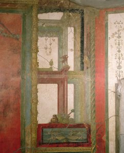 Fantástica arquitetura, Pompéia, Itália (afresco) de Roman