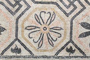 Padrão geométrico da cúpula da Via San Rocchino, século II d.C. (mosaico) de Roman