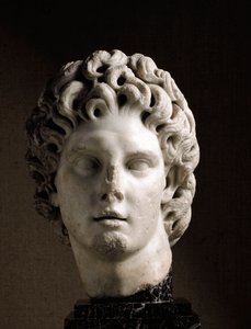 Cabeça de Alexandre o Grande, século II a.C. (escultura) de Roman