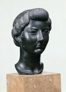 Cabeça de Livia (c.55 aC-29 dC) (basalto) de Roman
