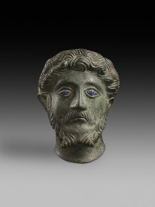 Chefe de Marco Aurélio, 161-180 dC (bronze)