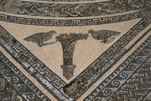 Casa, de, orfeu, orfeu, cercado, por, animais selvagens, detalhe, (mosaic) de Roman