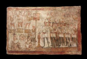 Julius Terentius Realizando um Sacrifício, 239 DC (tinta sobre gesso) de Roman