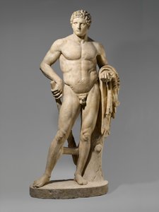 Estátua de mármore de um jovem Hércules, 69-96 DC (mármore) de Roman