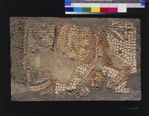 Mosaico da Casa de Menandro com Zeus, século III a IV (calcário e tesselas de mármore) de Roman
