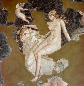 Nereid sobre um touro marinho (mosaico de Roman