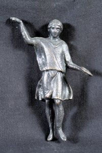 Estatueta de bronze offrande, col. privado, século II. Presumivelmente pelos peregrinos no templo de Marte. de Roman