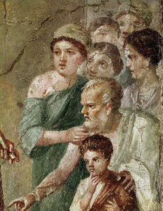 Pan-músico, entre as ninfas (fresco de Roman