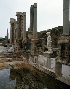 Banho público construído sob o imperador Adriano, século II de Roman