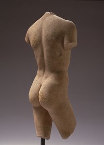 Vista traseira de uma Juventude Nua (mármore) (ver também 158546) de Roman