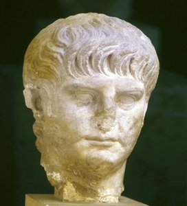 Representação do Imperador Neron Young (37 - 68). Roma, Museo Nazionale Romano. de Roman