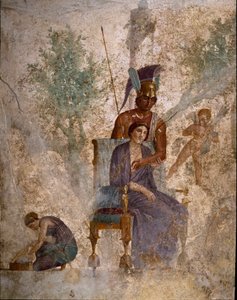 Arte Romana: "Marte, Vénus e amor ocioso" Fresco da "villa dell