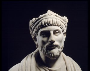 Arte Greco Romana: Escultura do imperador romano Julien ler apóstata (331 - 363) (século IV ap. JC) Paris, Musee Du Louvre de Roman