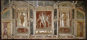 Arte romana: Grupo dionisíaco. Século I. De Pompéia. Nápoles, Museo Archeologico Nazionale de Roman