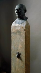 Arte romana: busto do banqueiro Lucius Caecilius Iucundus (cerca de 20-69 d.C.) Escultura de bronze. Século I d.C. De Pompéia. Nápoles, Museo Archeologico Nazionale de Roman