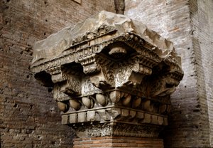 Arte romana: fragmento de cornija. Século I. Museo Nazionale Romano (o delle Terme), Roma. de Roman