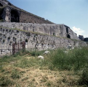 Santuário da fortuna em Palestrina, Lazio. de Roman