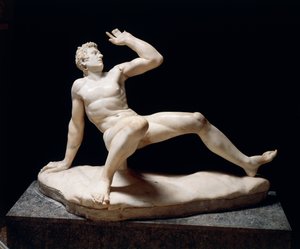 Estátua de um gaulês em queda, cópia de um original da escola Pergamon do século III a.C. (mármore) de Roman