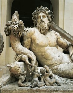 Estátua representando o rio Tibre (mármore) de Roman