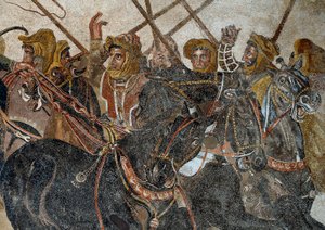 A Batalha de Issos vencida por Alexandre III o Grande contra Darios de Roman