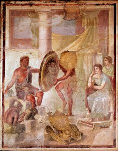 Thetis na forja de Vulcan (fresco de Roman
