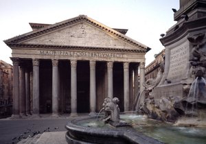 Vista do Pantheon, 27-125 d.C. de Roman
