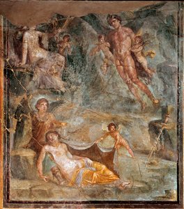 Casamento de Zephyrus e da deusa Chloris (fresco, 45-79 d.C.) de Roman