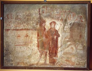 Assinatura do Workshop e anúncios eleitorais, Pompeia, Itália 70-79 AD (fresco) de Roman