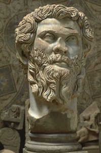 Busto de Septimus Severus (145-211), Alto Período Imperial (27 aC-395 dC) (mármore)