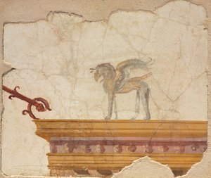 Griffin Atop Entablature, Pompeia de Roman Imperial Period