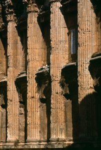 Templo de Baco, detalhe, Alto Período Imperial (27 aC-395 dC) de Roman Imperial Period