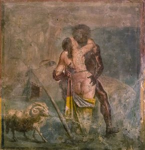 Galatea e Polifemo, século I.