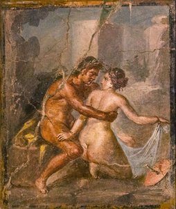 Sátiro e Ninfa, 1º H. 1º século. DE ANÚNCIOS.