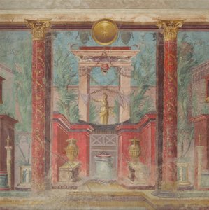 Pintura de parede do cubículo de uma villa em Boscoreale, c.50-40 aC