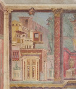 Pintura de parede do cubículo de uma villa em Boscoreale, c.50-40 aC
