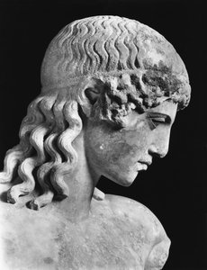 Apollo (mármore) (foto a p/b) (detalhe) de Roman Roman