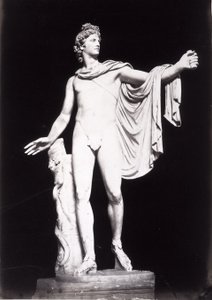 Apollo Belvedere, cópia de um original grego do século IV a.C., antes da remoção de restaurações anteriores (mármore) de Roman Roman
