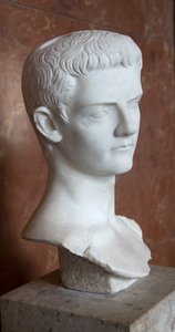 Arte Roma Busto do Imperador Calígula (12 - 41 AD) mármore Musee du Louvre. de Roman Roman