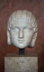 Arte Roma Chefe da Imperatriz Barbia Orbiana (século III), Mármore de Roman Roman