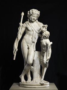 Dionísio com Pã, 50-150 DC (mármore) de Roman Roman