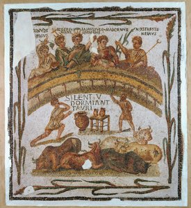 Banquete de fantasia (mosaico) de Roman Roman
