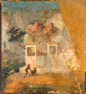 Fresco representando o carneiro perdido, Pompeia (Lista do Património Mundial da UNESCO de Roman Roman