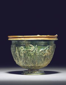 Cálice, final do século I AC - início do século I DC (cerâmica vitrificada com chumbo) de Roman Roman