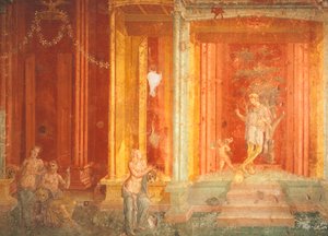 Mural representando Ifigénia em Tauris, Casa de Pinarius Cerialis, Pompeia, Campânia, Itália de Roman Roman