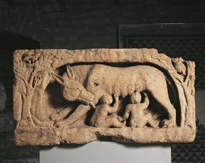 Romulus e Remus (calcário) de Roman Roman