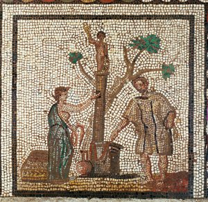 Sacrifício a Ceres ou Apolo (mosaico) de Roman Roman