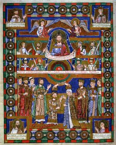 Coroação de Henrique, o Leão e seu casamento com Matilda, do Evangelho de Henrique, o Leão de Romanesque