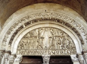 Último julgamento, tímpano esculpido da catedral de São Lázaro d
