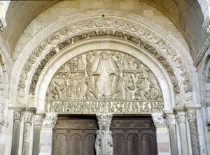 Último julgamento, tímpano esculpido da catedral de São Lázaro d