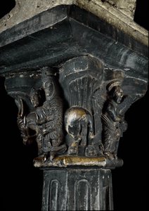 Arte românica: capital do século XII. Aosta, Priorato di Sant 